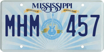 MS license plate MHM457