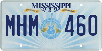 MS license plate MHM460