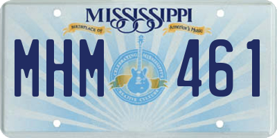 MS license plate MHM461