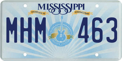 MS license plate MHM463