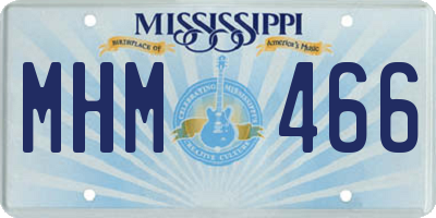 MS license plate MHM466