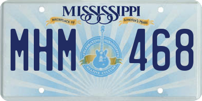 MS license plate MHM468