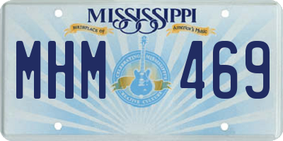 MS license plate MHM469