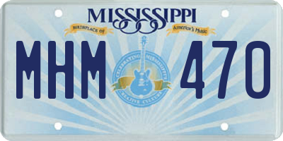 MS license plate MHM470