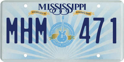 MS license plate MHM471
