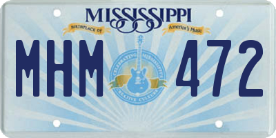 MS license plate MHM472