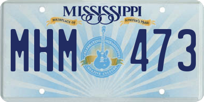 MS license plate MHM473