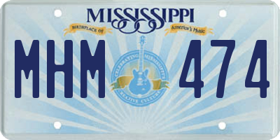 MS license plate MHM474