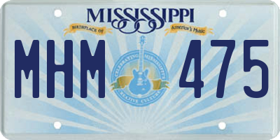 MS license plate MHM475