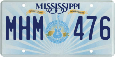 MS license plate MHM476