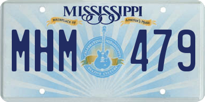 MS license plate MHM479