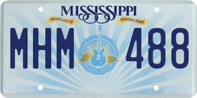 MS license plate MHM488