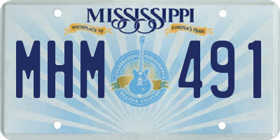 MS license plate MHM491