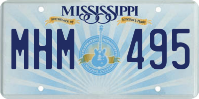 MS license plate MHM495