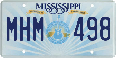 MS license plate MHM498