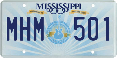 MS license plate MHM501