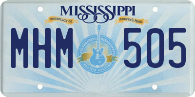 MS license plate MHM505