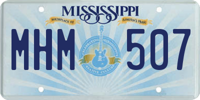 MS license plate MHM507