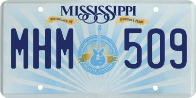 MS license plate MHM509