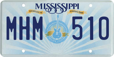 MS license plate MHM510