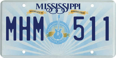 MS license plate MHM511