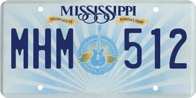MS license plate MHM512