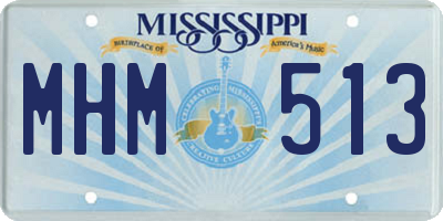 MS license plate MHM513