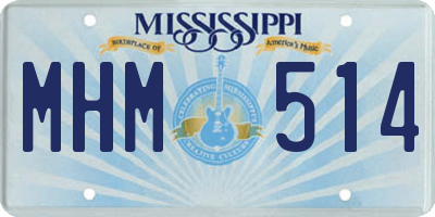 MS license plate MHM514