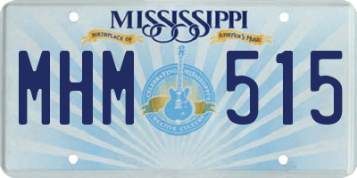 MS license plate MHM515