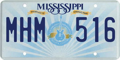 MS license plate MHM516