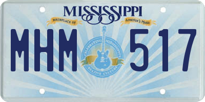MS license plate MHM517