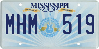 MS license plate MHM519