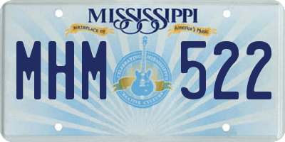 MS license plate MHM522