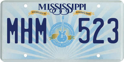 MS license plate MHM523