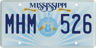 MS license plate MHM526