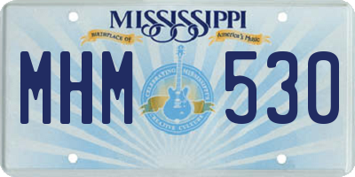 MS license plate MHM530