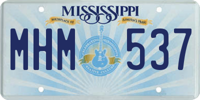 MS license plate MHM537