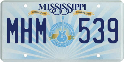 MS license plate MHM539