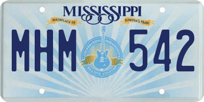 MS license plate MHM542