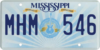 MS license plate MHM546