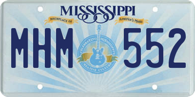 MS license plate MHM552