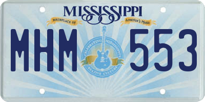 MS license plate MHM553