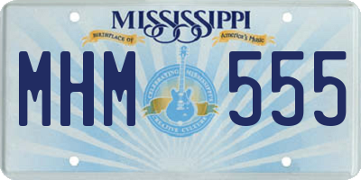 MS license plate MHM555