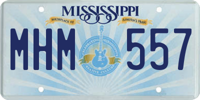 MS license plate MHM557