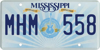 MS license plate MHM558