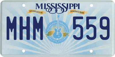 MS license plate MHM559