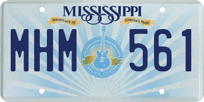 MS license plate MHM561