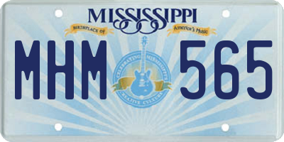 MS license plate MHM565