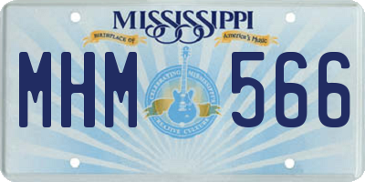 MS license plate MHM566