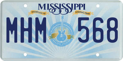 MS license plate MHM568